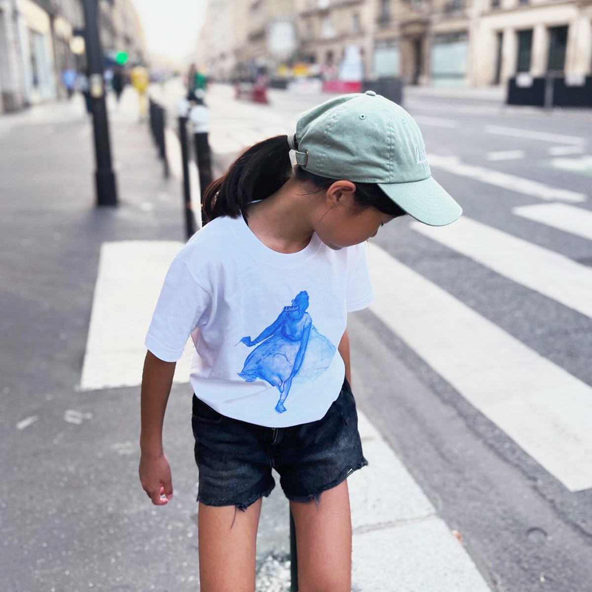 Degas T-SHIRT WHITE Blue