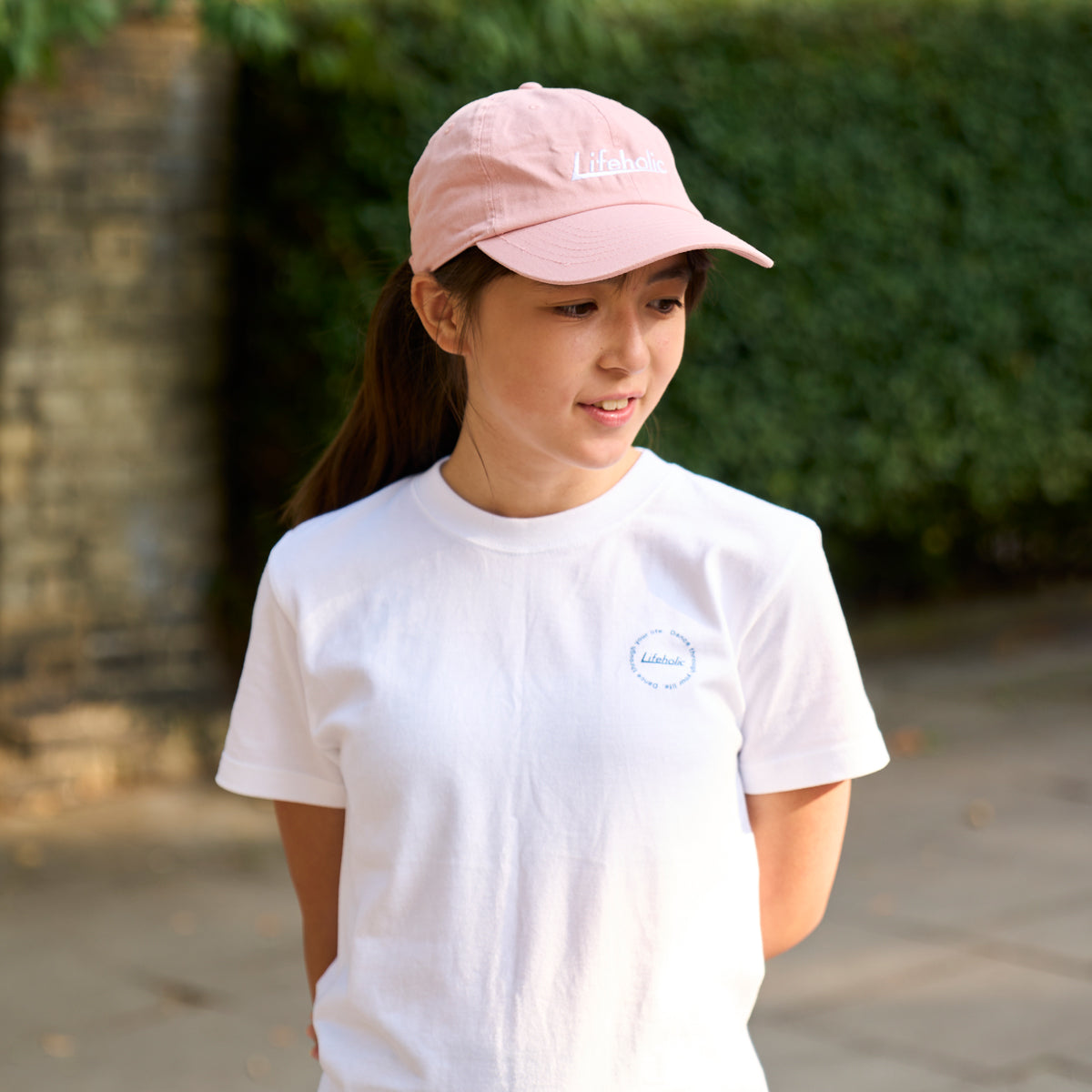 Degas T-SHIRT WHITE LIGHT BLUE × CANDY RED
